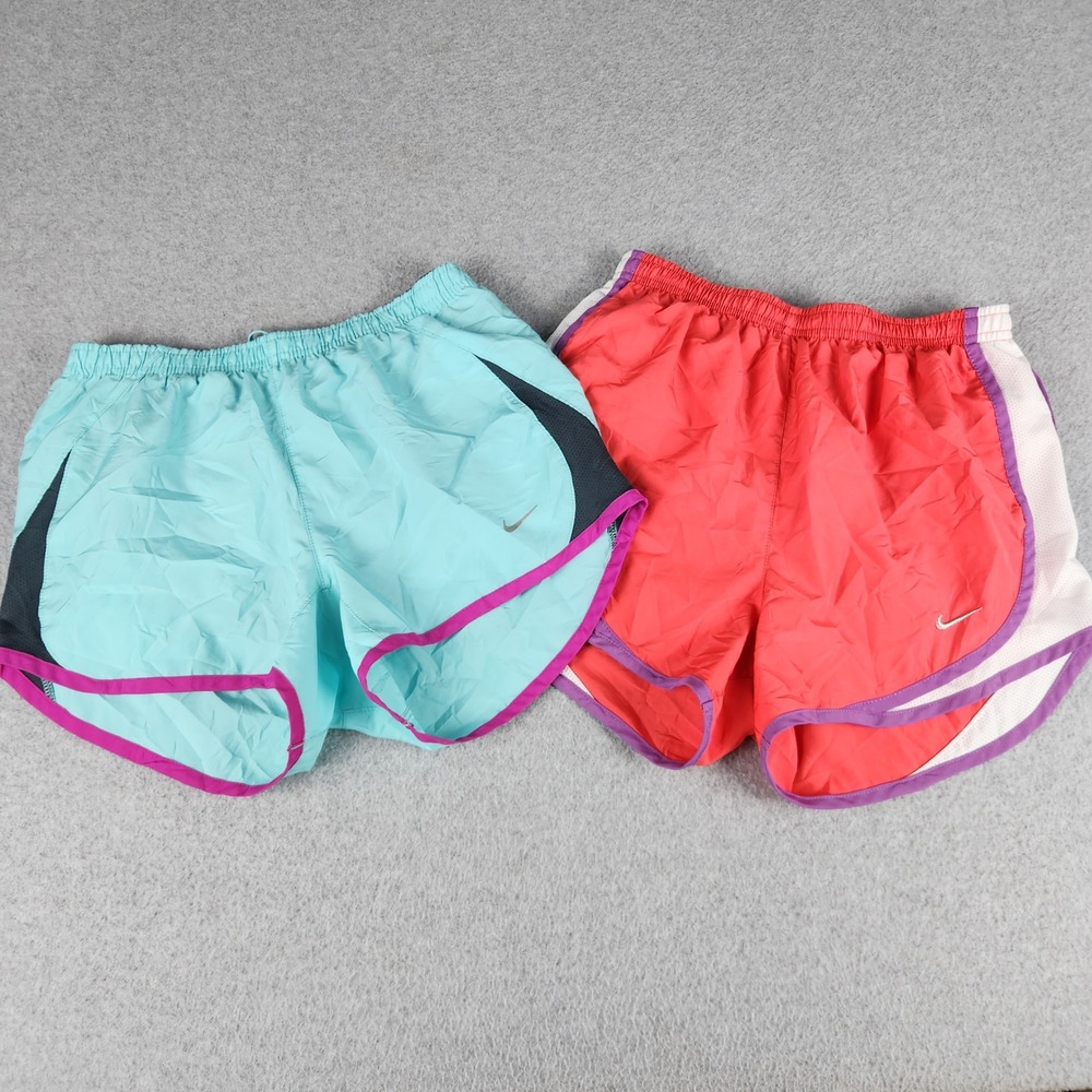 Nike Running Shorts Women XS Multicolor Dri-FIT Tempo Mesh Trim Workout Lot of 2